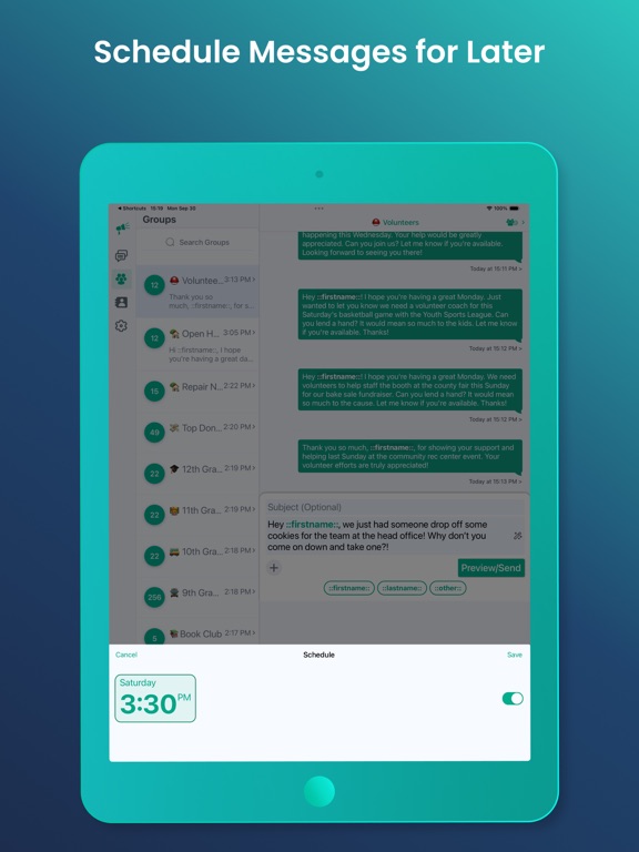 Hit Em Up: Mass Text Bulk SMS iPad screenshot 4 - Social Networking app