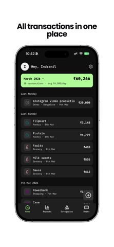 zero: offline expense tracker Screenshot 2 of 8