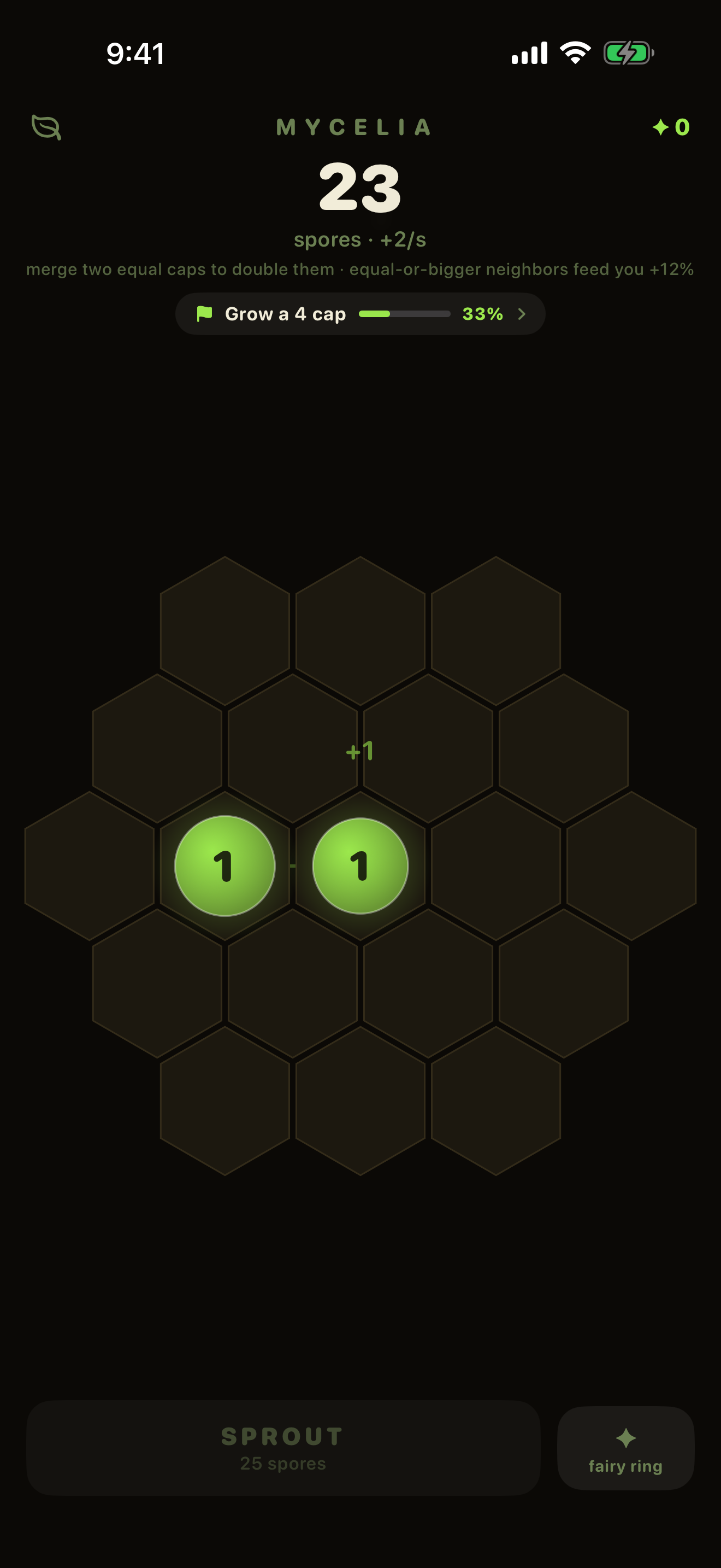 Mycelia — Idle Merge Grove screenshot 2