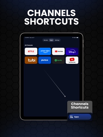 Universal TV Remote All Screen iPad screenshot
