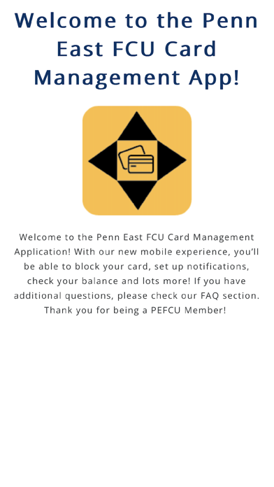 PEFCU CARD APP Screenshot