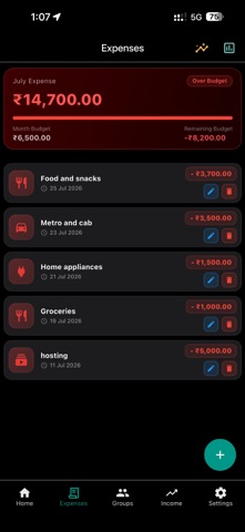 Daily Hisab: Expense Tracker iPhone screenshot