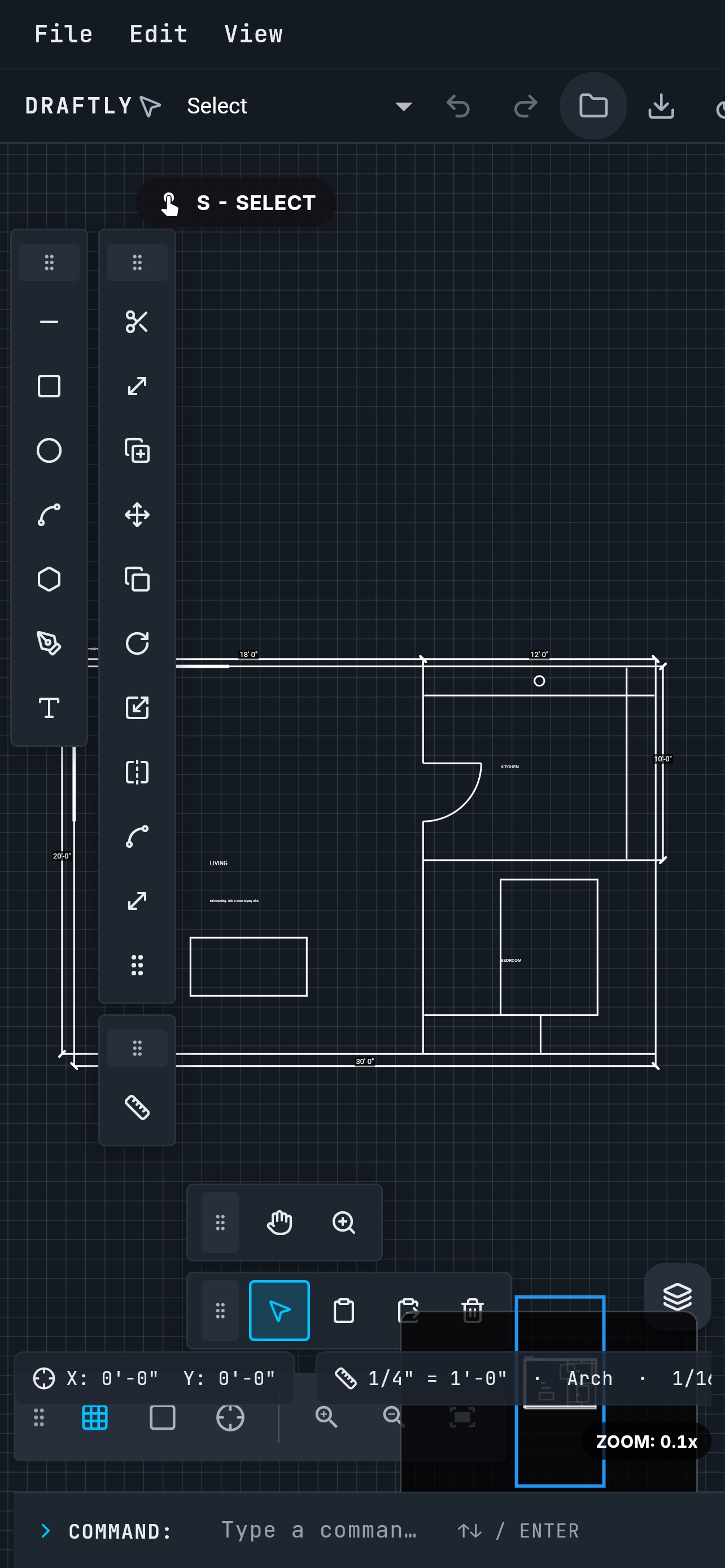 Screenshot 1 of Draftly CAD