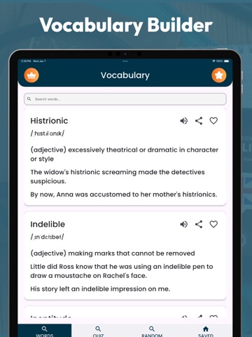 Vocabulary Builder - Test Prep iPad screenshot