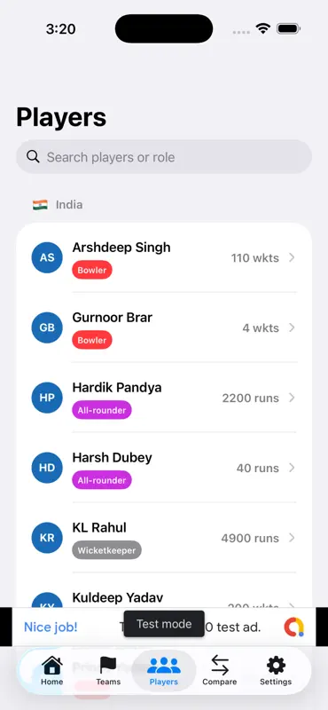 Touchcric Cricket screenshot 2 of 5