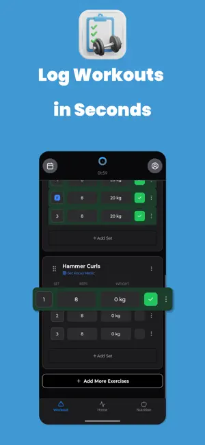 Kalofitz: Gym & Meal Tracker screenshot 2