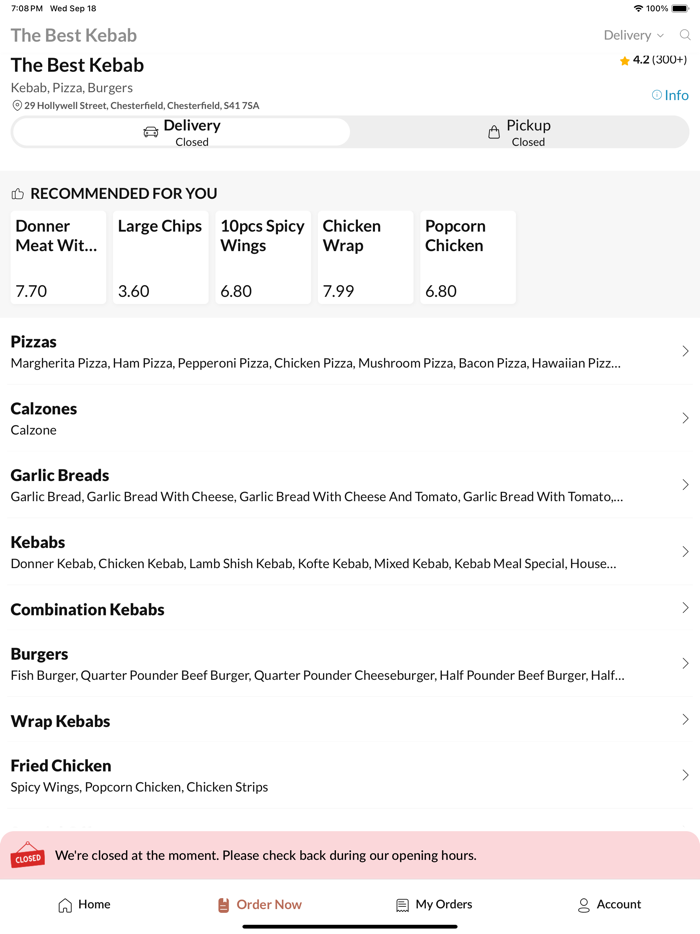 The Best Kebab Chesterfield