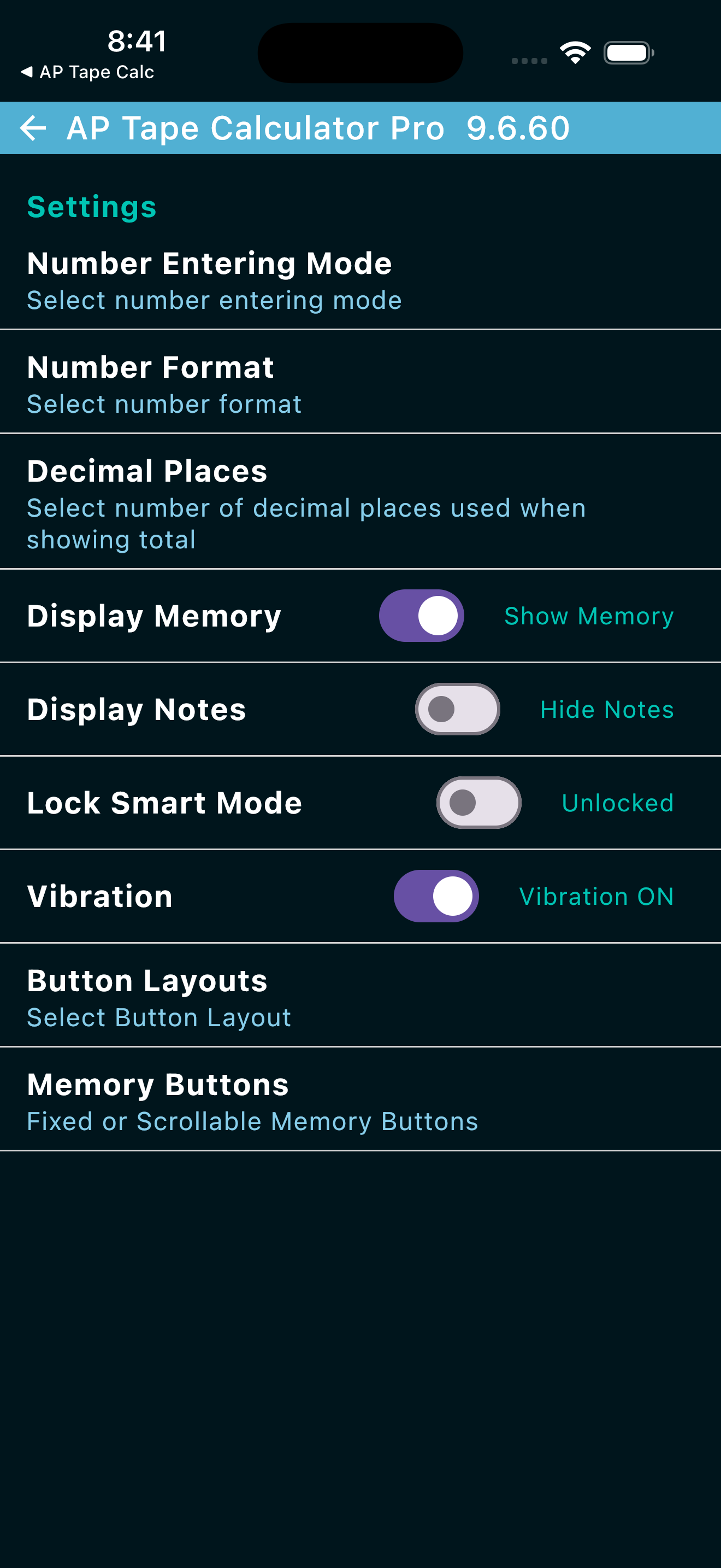 AP Tape Calculator Pro screenshot 5