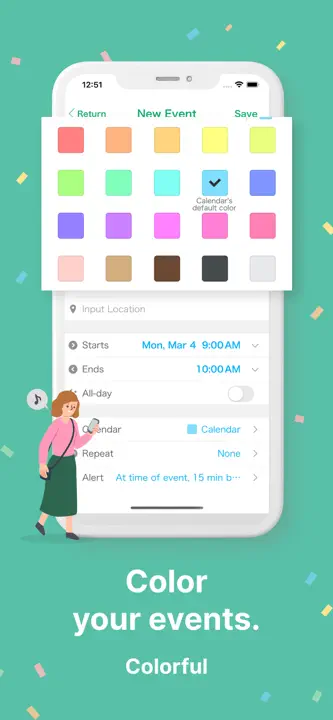 Simple Calendar - SimpleCal : capture d’écran 3 sur 7
