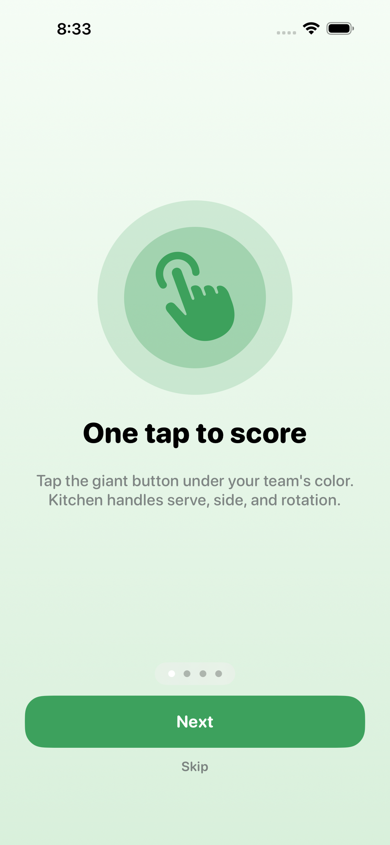 Kitchen — Pickleball Score