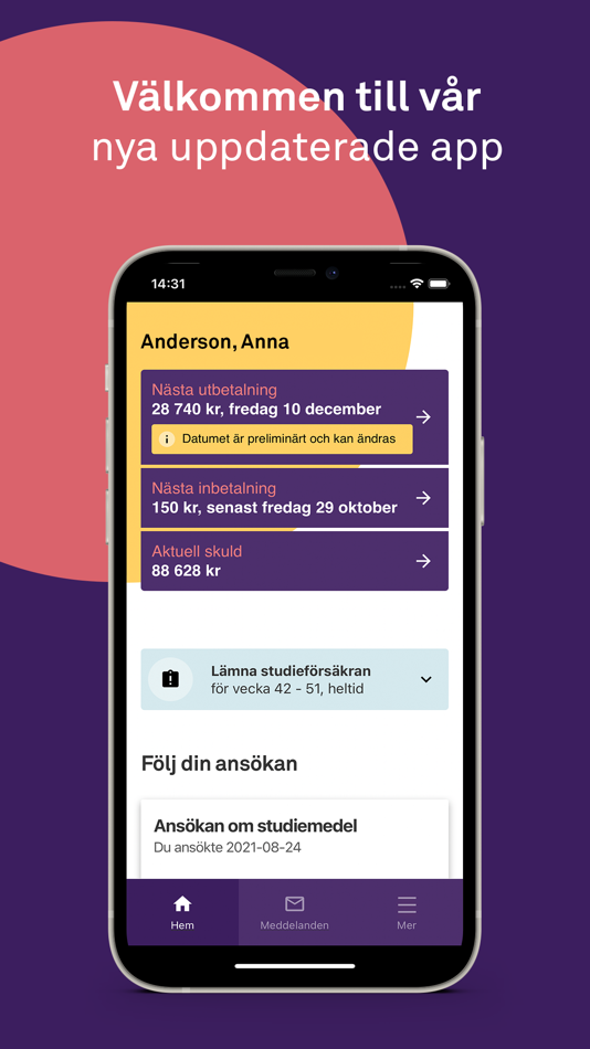 #1. CSN Mina sidor (iOS) Podle: Centrala studiestödsnämnden (CSN)
