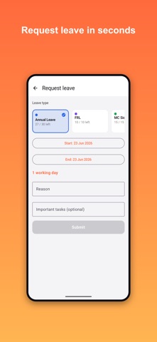 Salam - Leave Tracker Screenshot 2 of 5