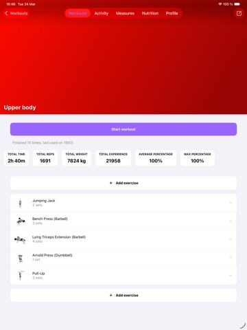 Switup - Workout & Gym Logger iPad screenshot