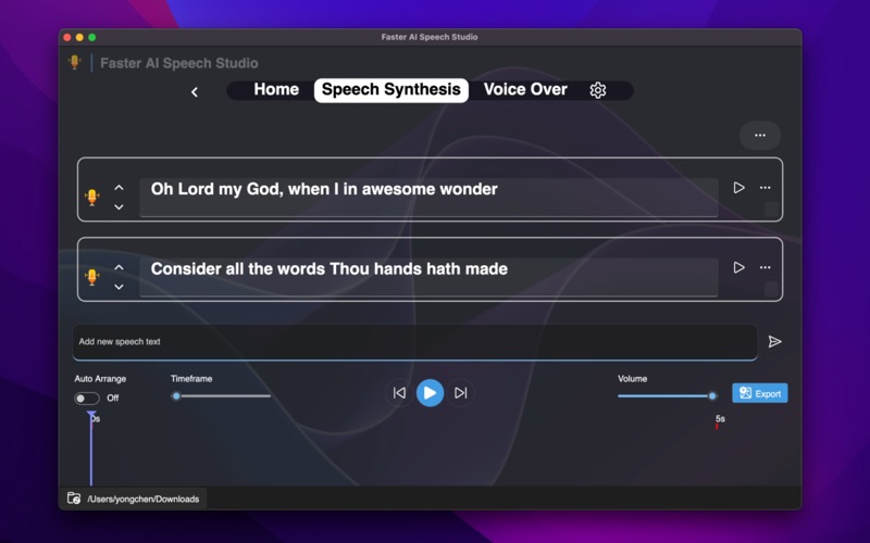 Faster AI Speech Studio iPhone screenshot 2 - Utilities app