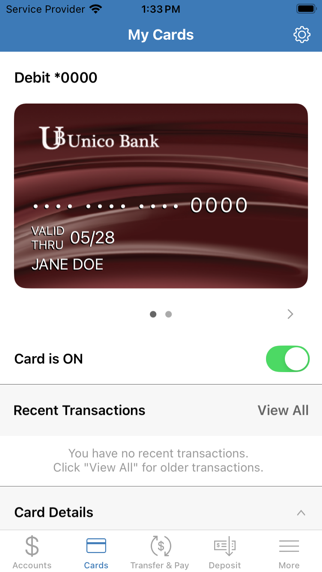 Unico Bank Mobile Banking Screenshot
