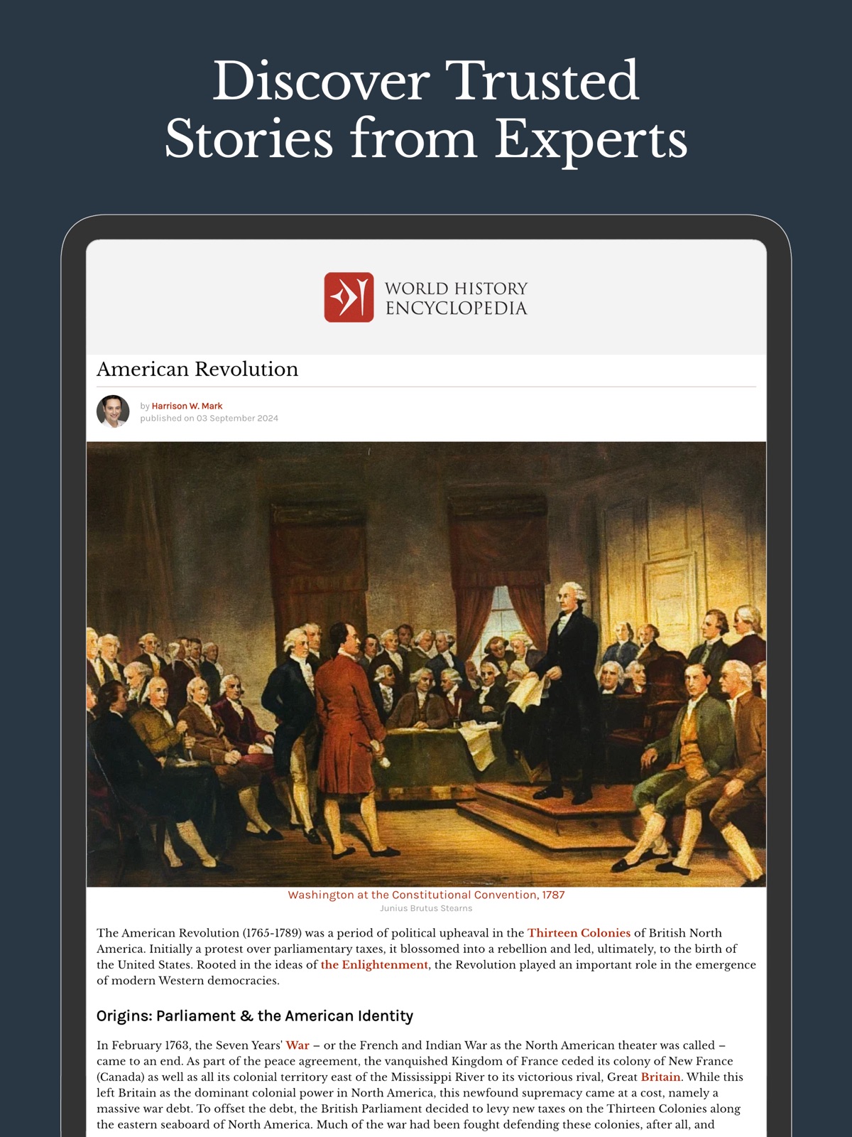 World History Encyclopedia ipad screenshot 3