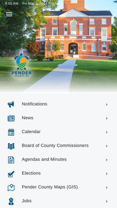 My Pender app screenshot