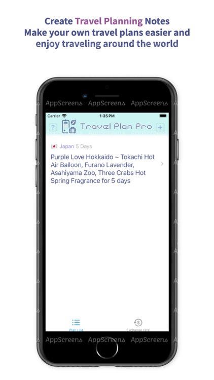 Travel Plan Notes Pro