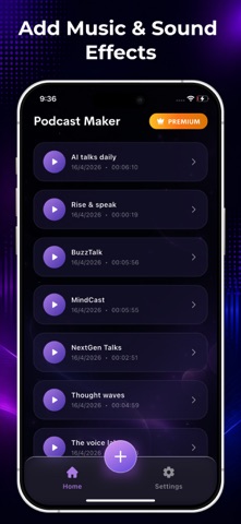 Podcast Recorder & Editor AI iPhone screenshot