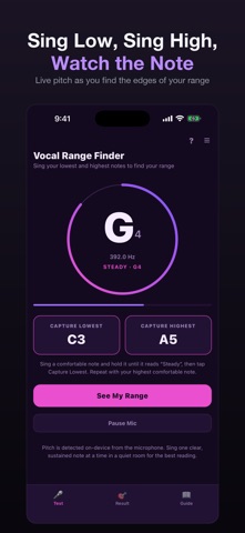 Vocal Range Finder + Screenshot 1 of 3
