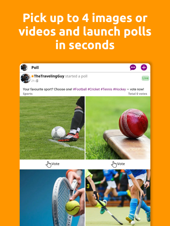 MaxVot Social Media iPad screenshot 4 - Social Networking app