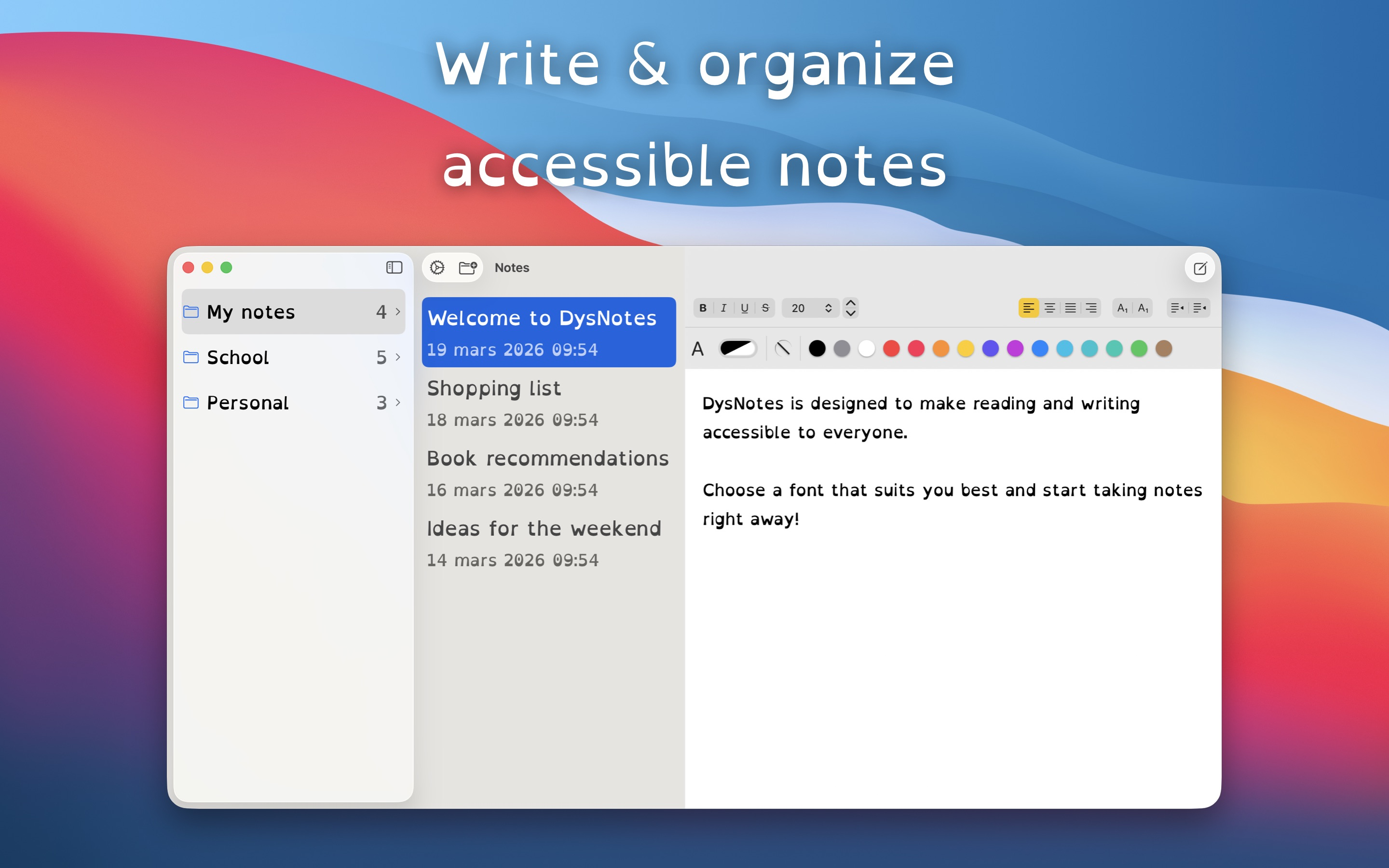 Dyslexia Notes - ADHD Notepad