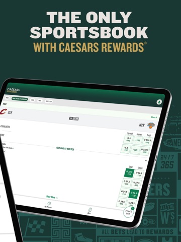 Caesars Sportsbook Mississippi iPad screenshot
