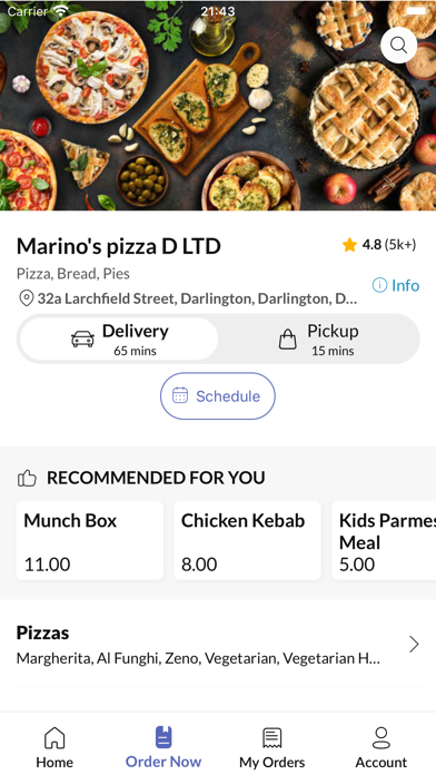 Marino's pizza D LTD Screenshot