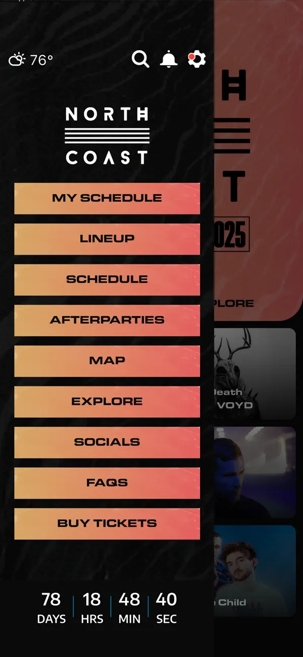 Screenshot #2 pour North Coast Festival Guide