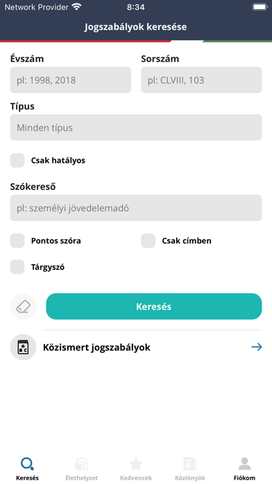Jogszabálytár Screenshot