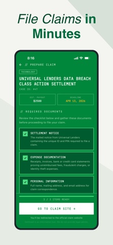 GetOwed:Claim Your Money iPhone screenshot