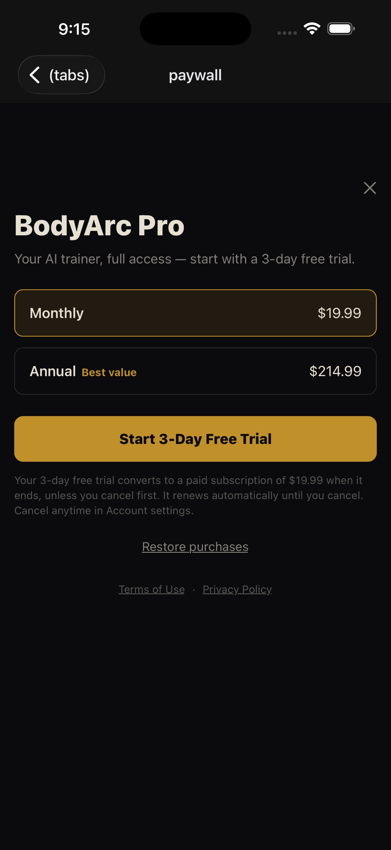 Screenshot 5 of BodyArc AI