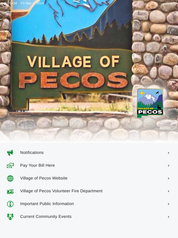 Village of Pecos NM app screenshot 3