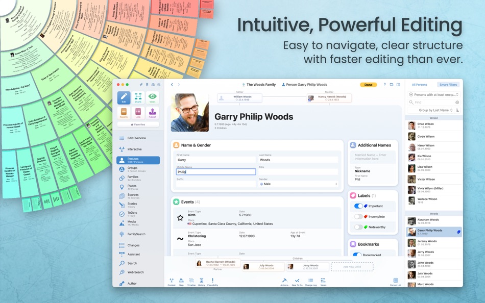 #2. MacFamilyTree 11 (macOS) Por: Synium Software GmbH