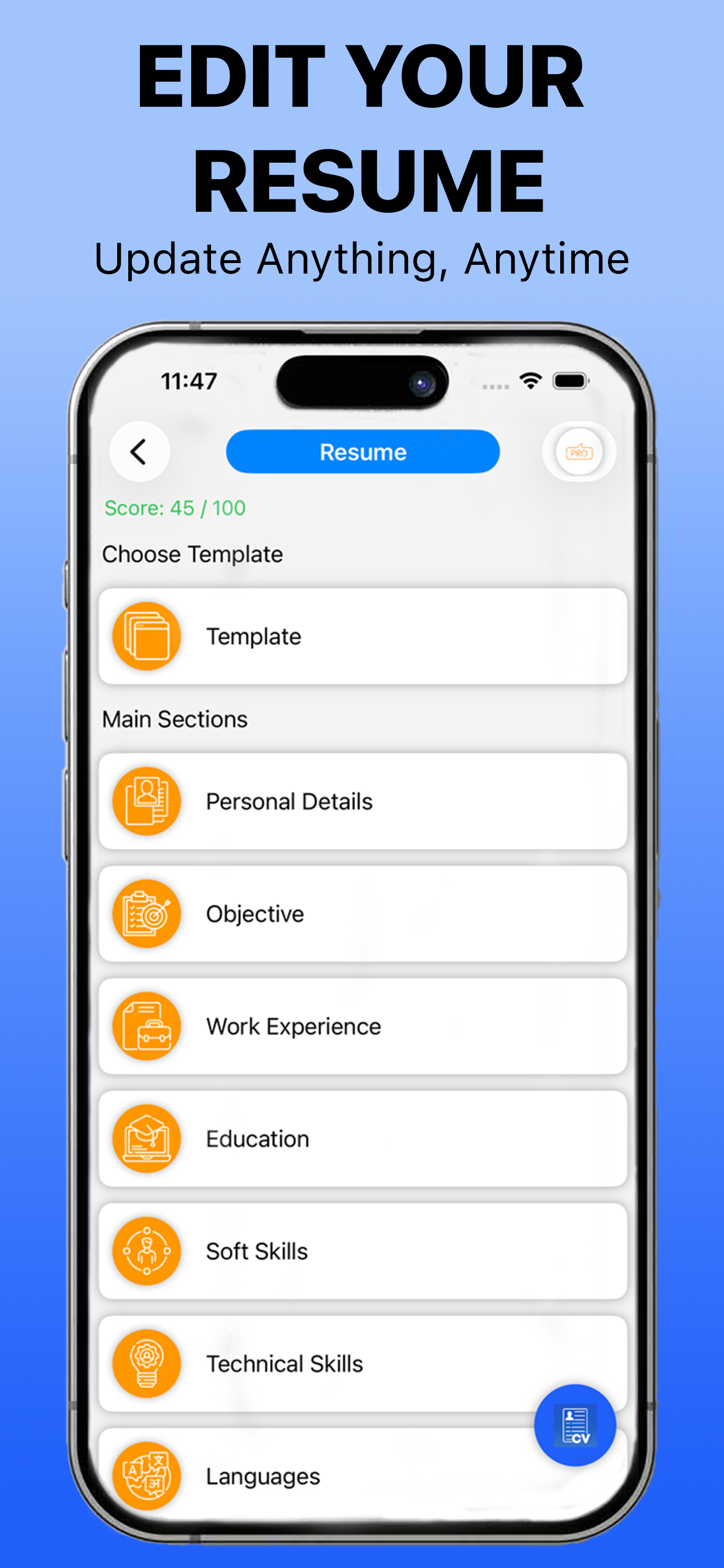 Make Resume - AI CV Editor screenshot 3