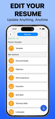 Make Resume - AI CV Editor screenshot
