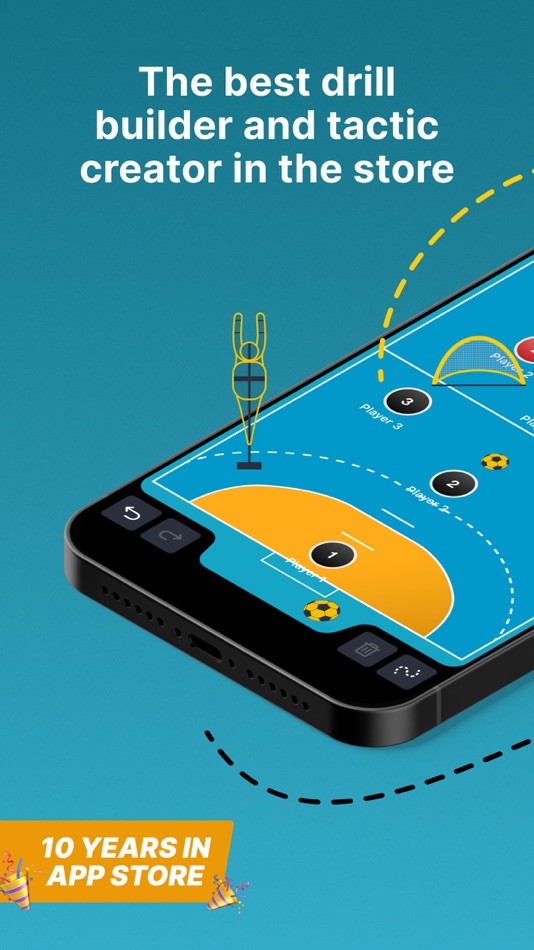 #1. Coach Tactic Board: Handball++ (iOS) By: BLUELINDEN