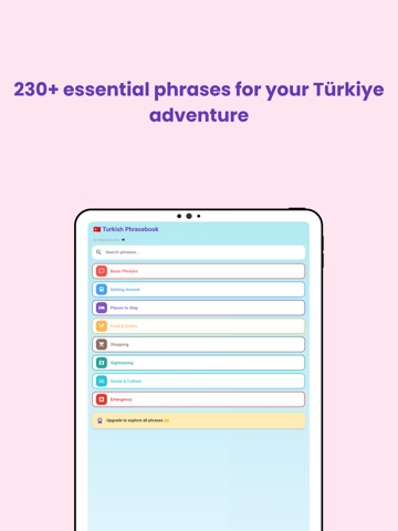 Turkish Phrasebook for Travel iPad screenshot