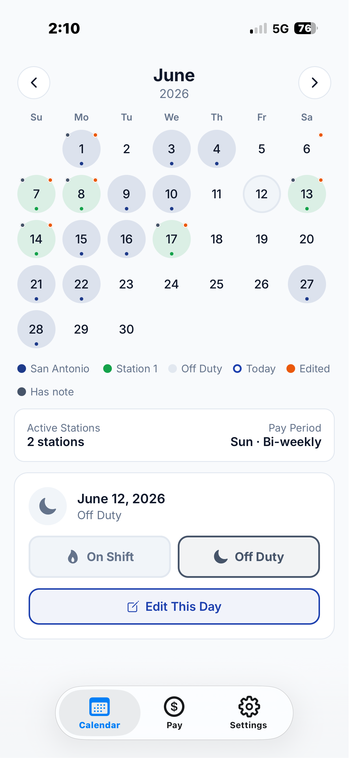 Calendar & Pay Calculator screenshot 2