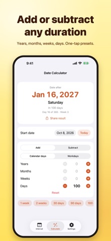Date Calculator: Day Counter Screenshot 3 of 5