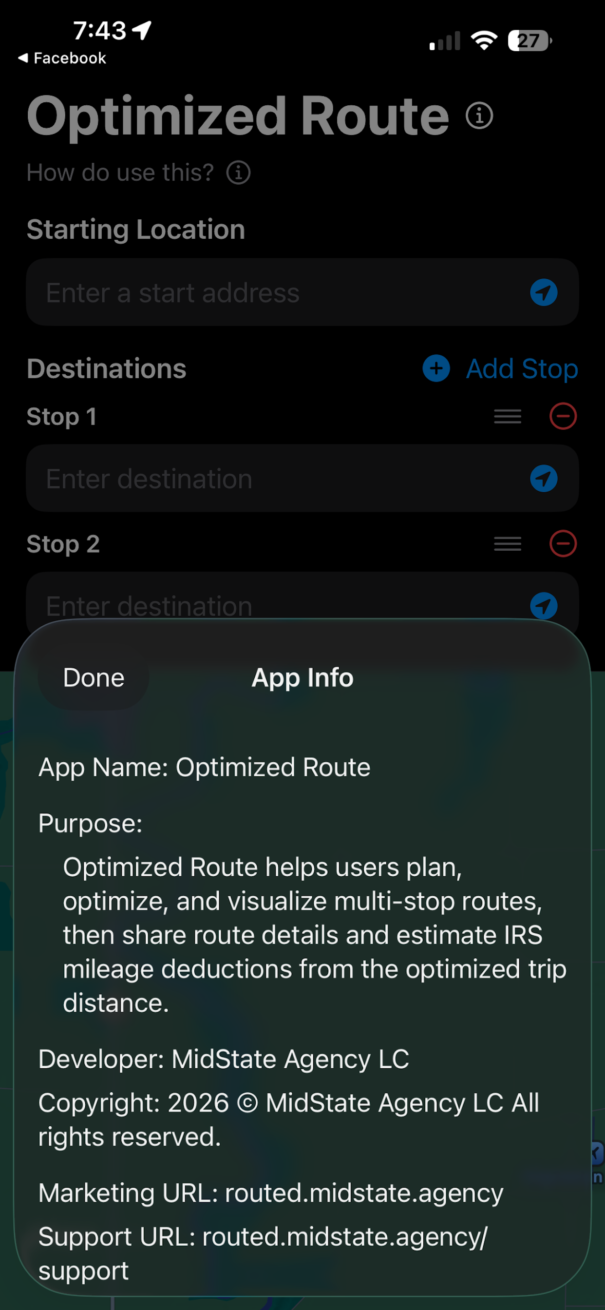 Optimized Route screenshot 3