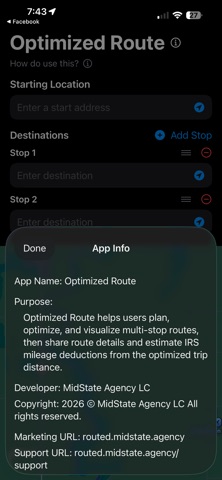 Optimized Route Screenshot 3 of 3