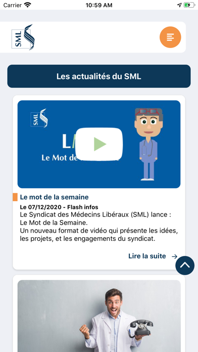 Syndicat des Médecins Libéraux Screenshot