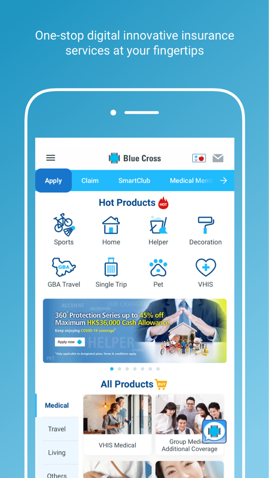 #1. Blue Cross HK (iOS) By: Blue Cross (Asia-Pacific) Insurance Limited 藍十字 (亞太) 保險有限公司
