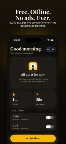 MateWake: Chess Alarm Clock iPhone screenshot