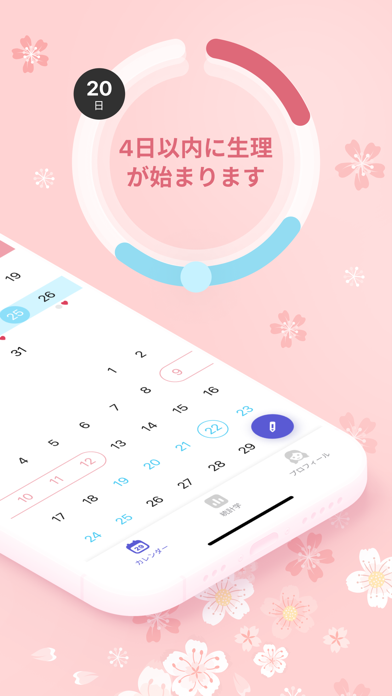 Clover 生理管理アプリ。周期を予測、排卵日予測のおすすめ画像2
