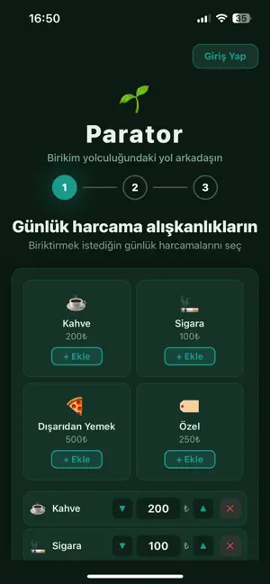Parator - Para Biriktirme screenshot 2
