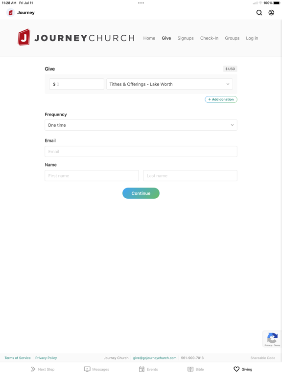 Journey Church FL iPad screenshot 4 - Lifestyle app