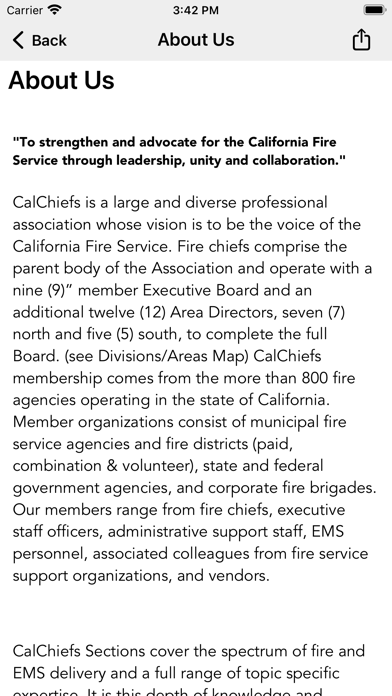 CalChiefs Screenshot