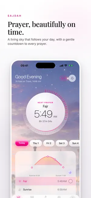 Sajdah - Prayer Times screenshot 1